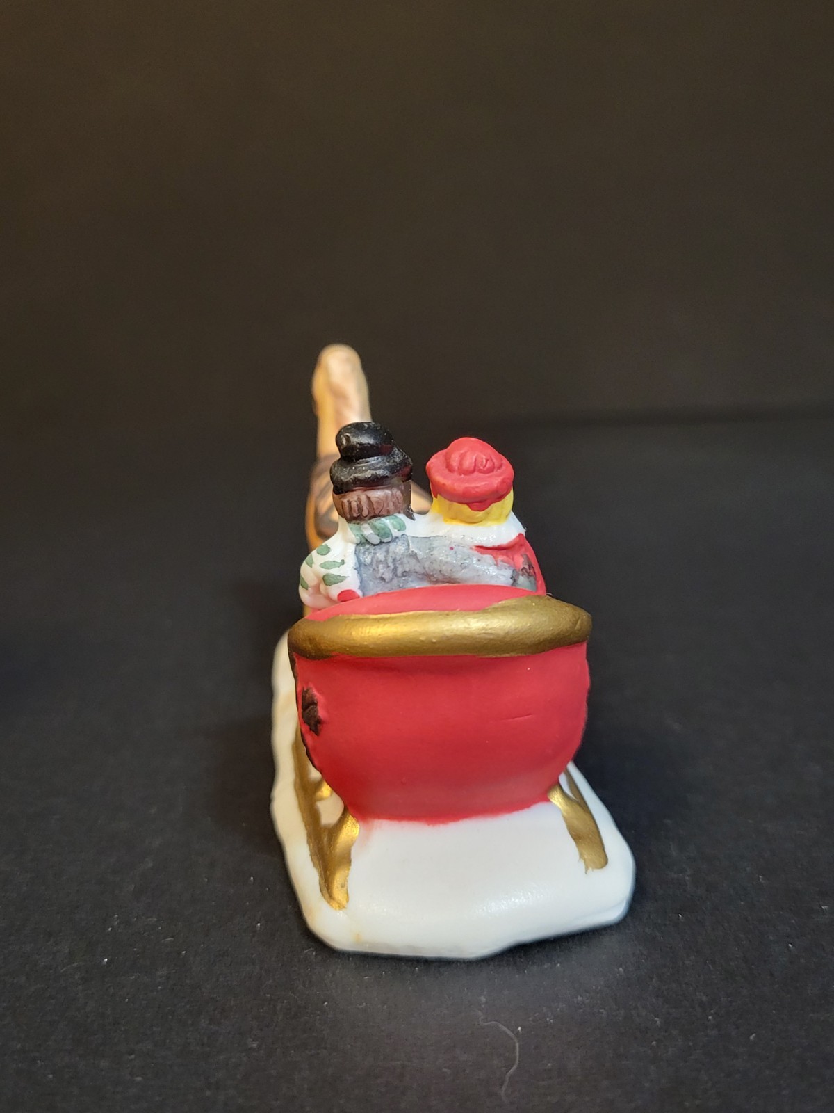 Christmas Valley Wonderful Life Holiday Village Go Along Couple in Horse Sleigh