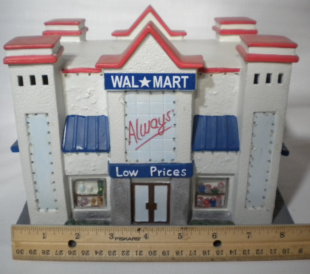 Walmart Store Fiber Optic Christmas Village Ceramic Building w/ Box TESTED WORKS