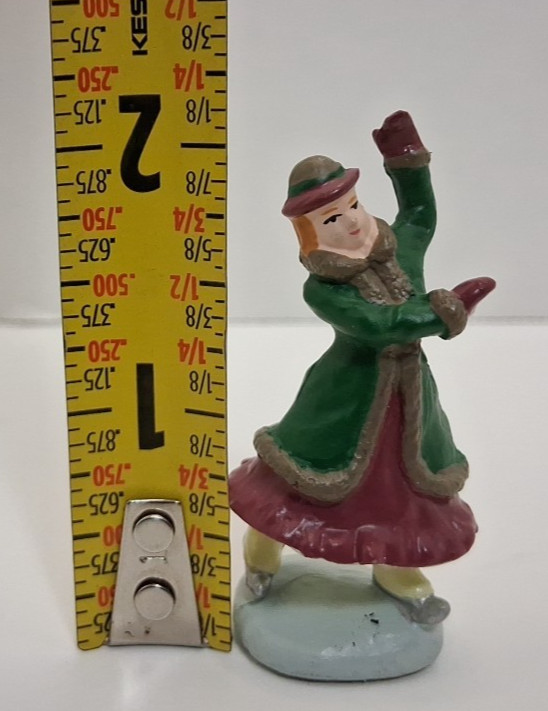 Lot Of 10 Unbranded Polyresin Christmas Village Figurines 1.75 To 2 Inches