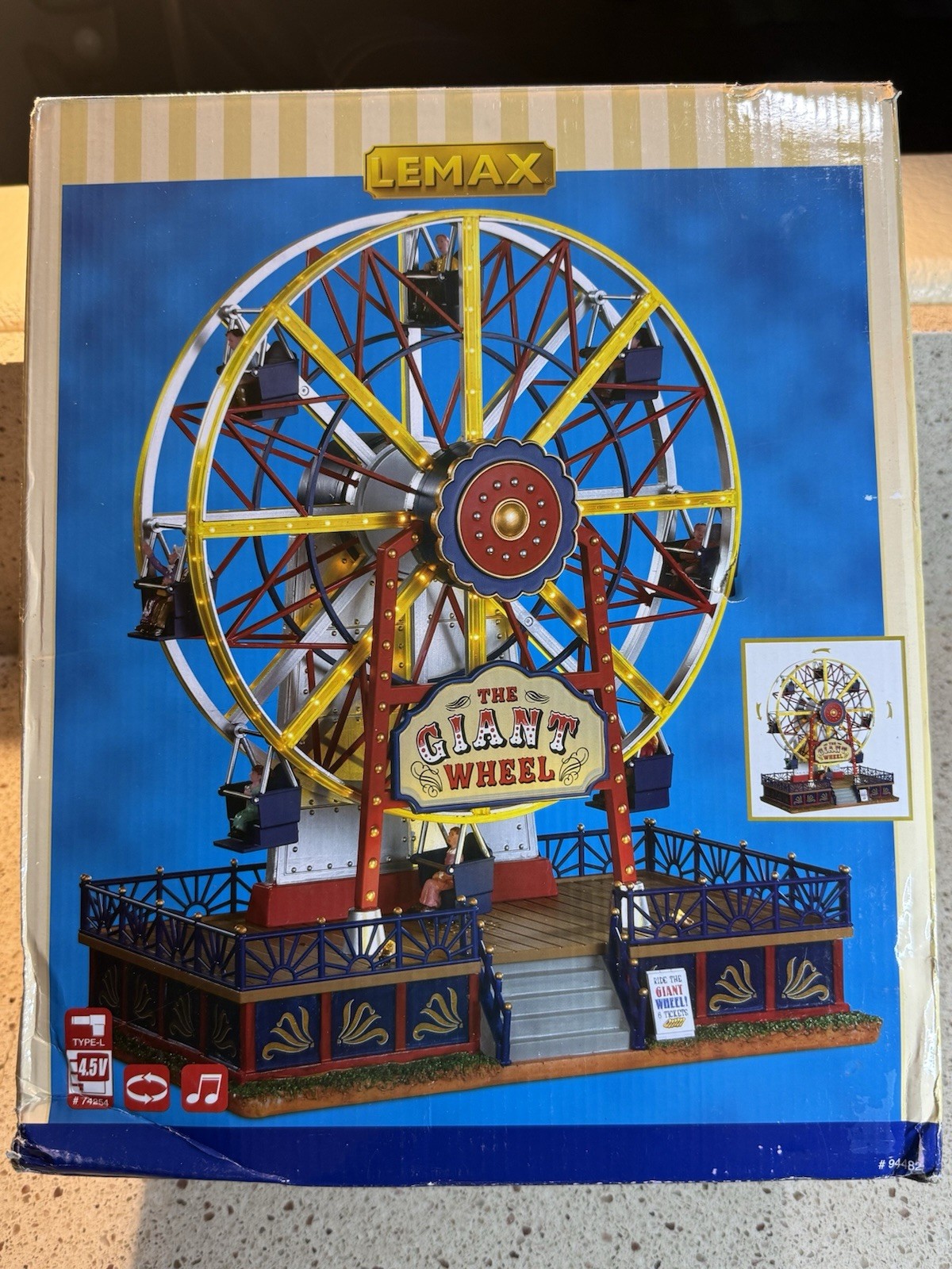 Lemax Carnival Village The Giant Wheel Sights & Sounds Animated #94482 *Working*