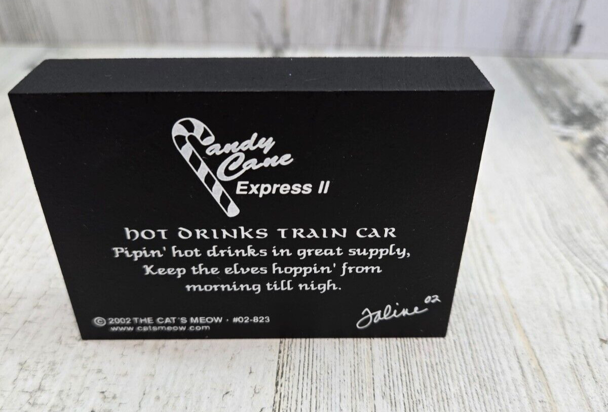 Cat’s Meow Village Candy Cane Express II Hot Drinks Train Car 2002