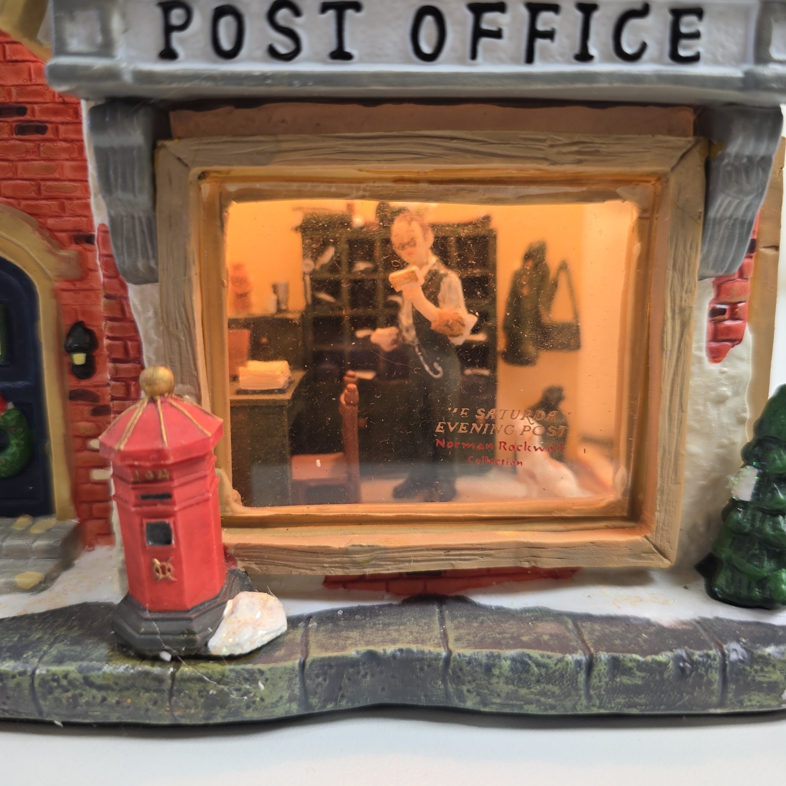 The Saturday Evening Post Norman Rockwell Collection SORTING MAIL Porcelain Hous