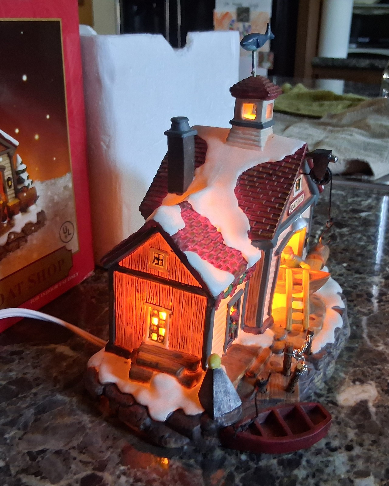 Santa’s Workbench Collection Towne Series Salty Dog Boat Shop Christmas Village