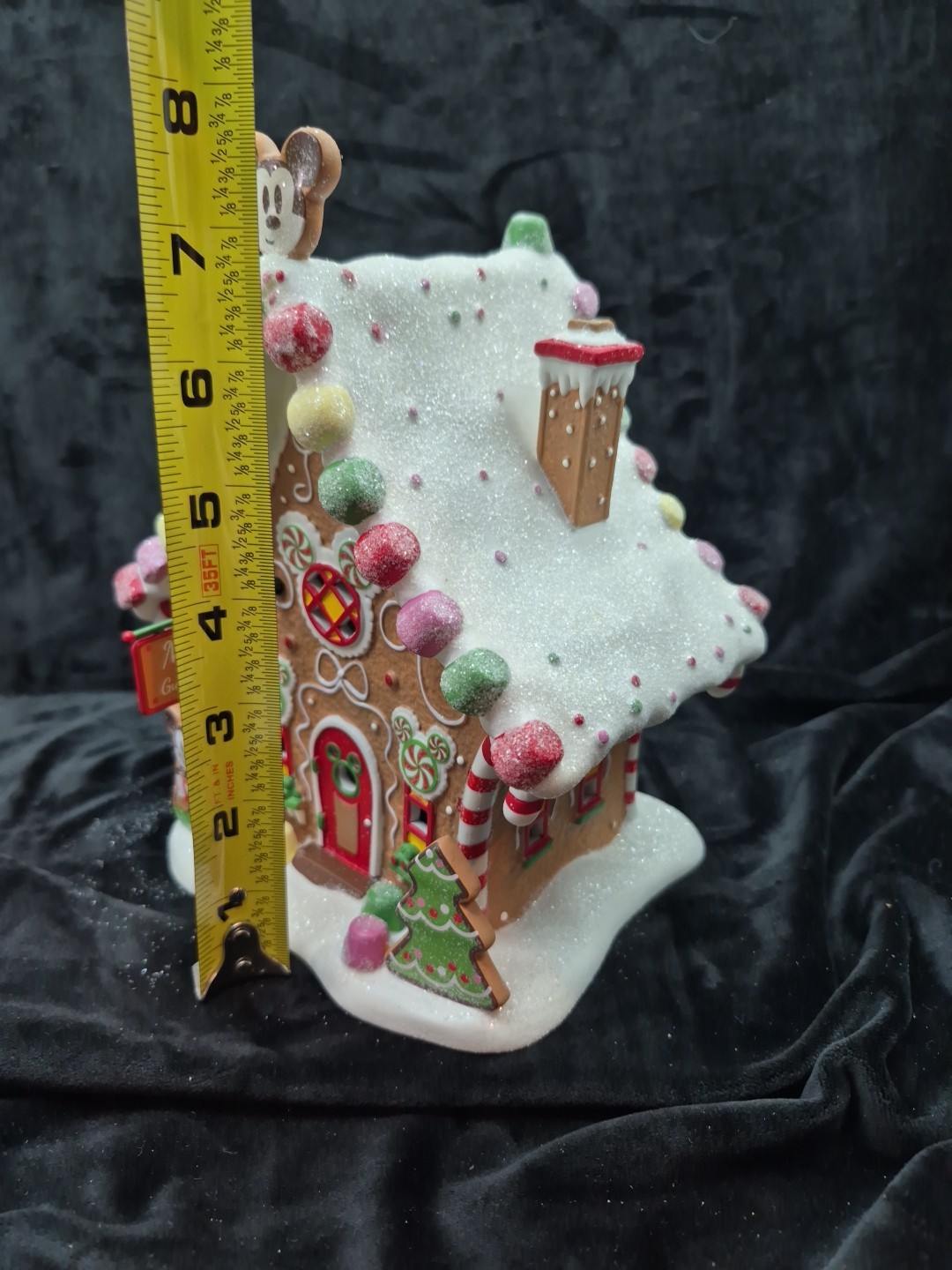 Dept 56 2023 Mickeys Gingerbread Gumdrop House Porcelain With Light Cord