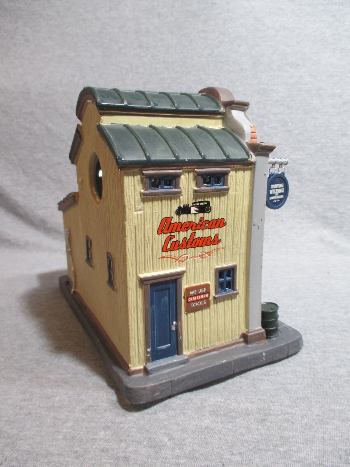 NEW Lemax American Customs Auto Paint Shop Lighted Christmas Village House