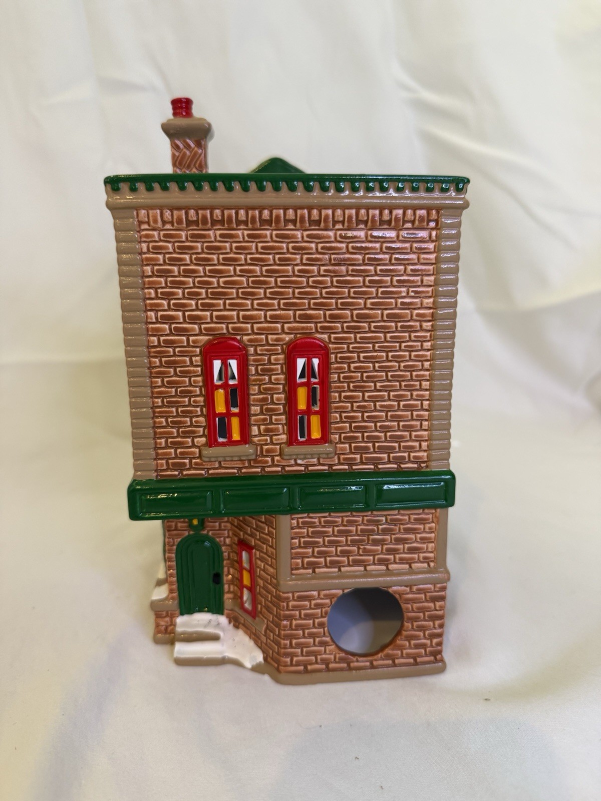 Christmas Village The Christmas Shop House Figurine, Painted Ceramic Porcelain