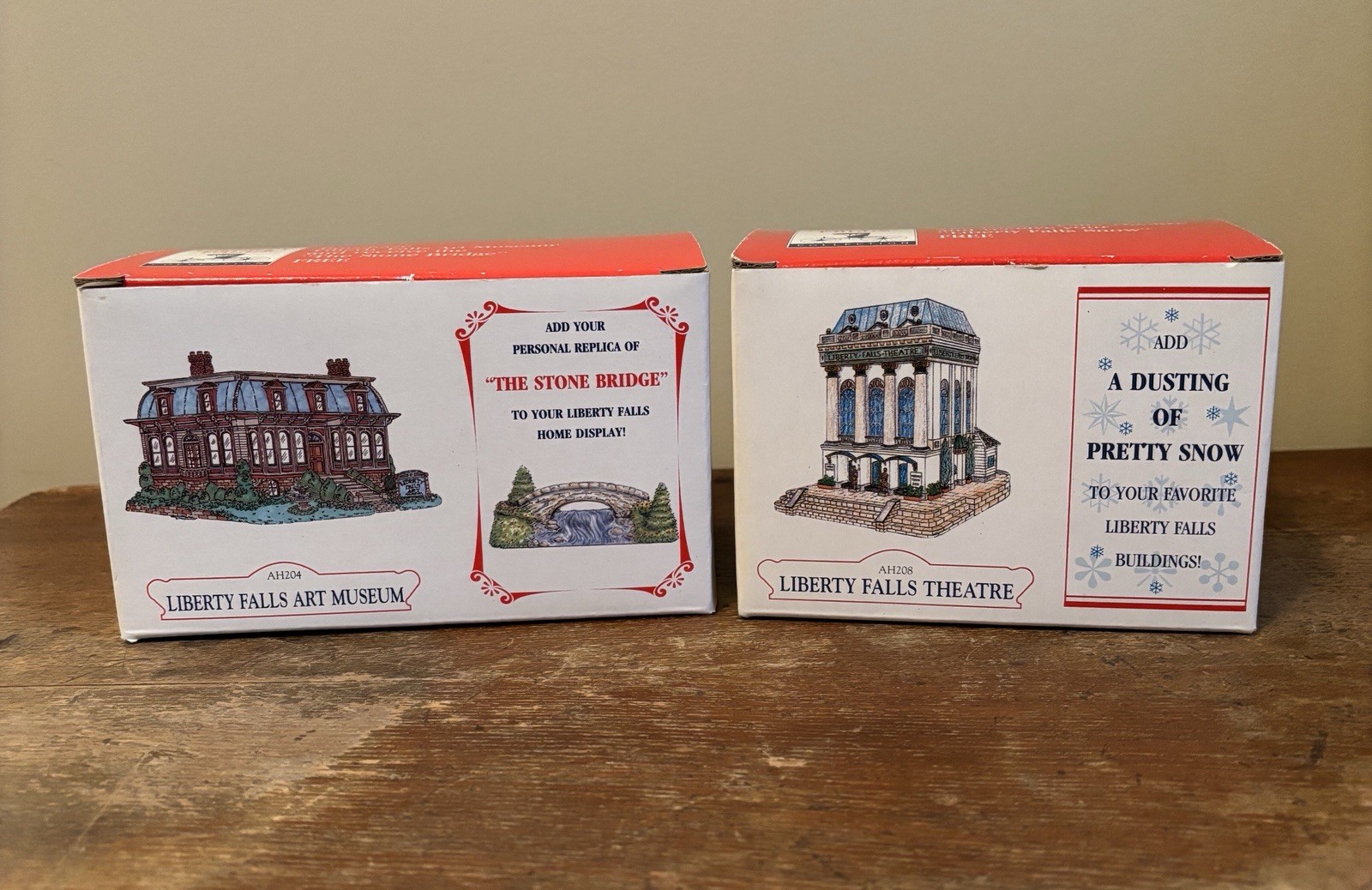 Vtg Liberty Falls Collection Theatre & Art Museum & Stone Bridge AH 208 AH 204