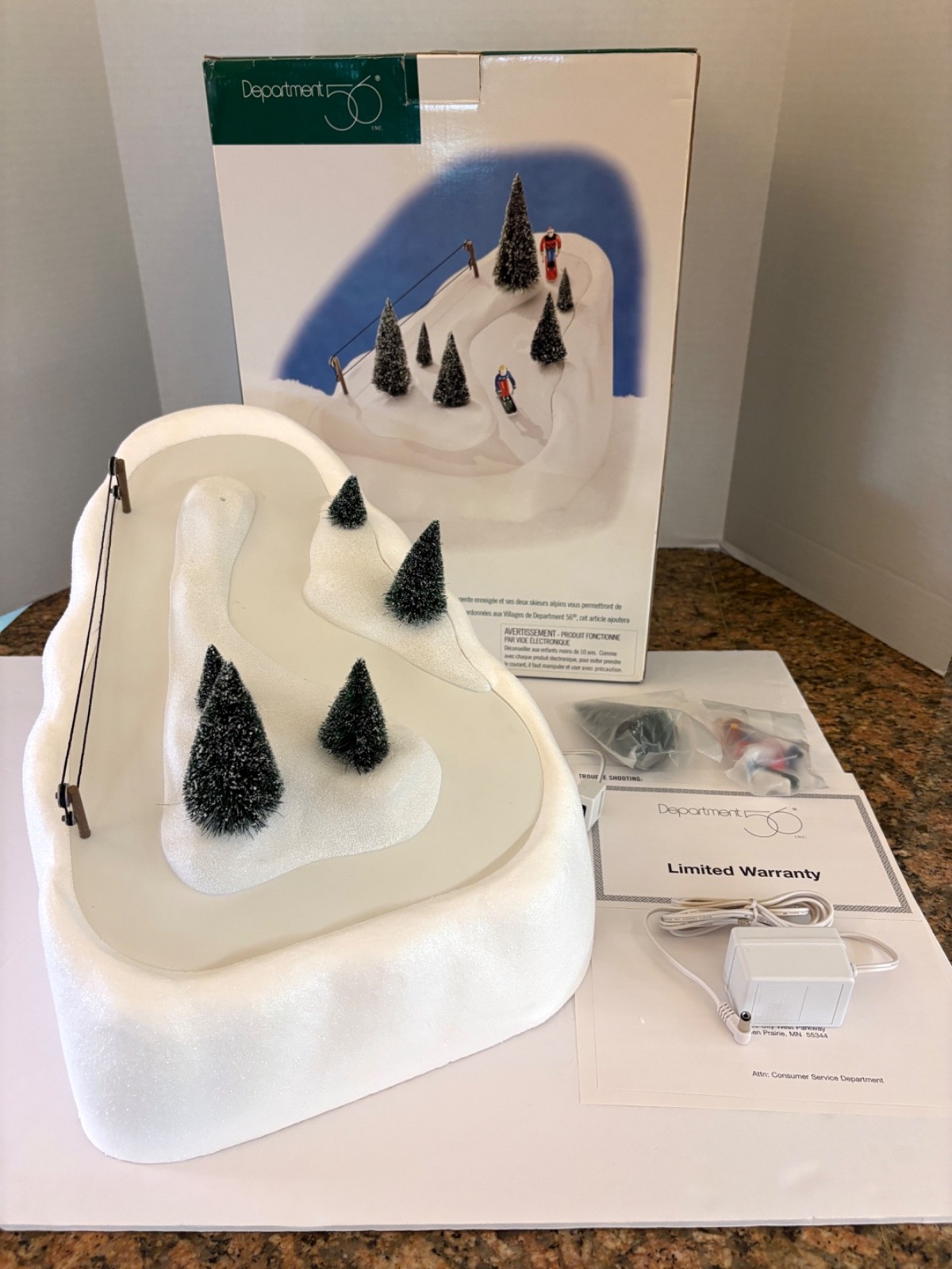 Department 56 Animated Ski Slope Village w/ AC Adapter Snow Village New in Box