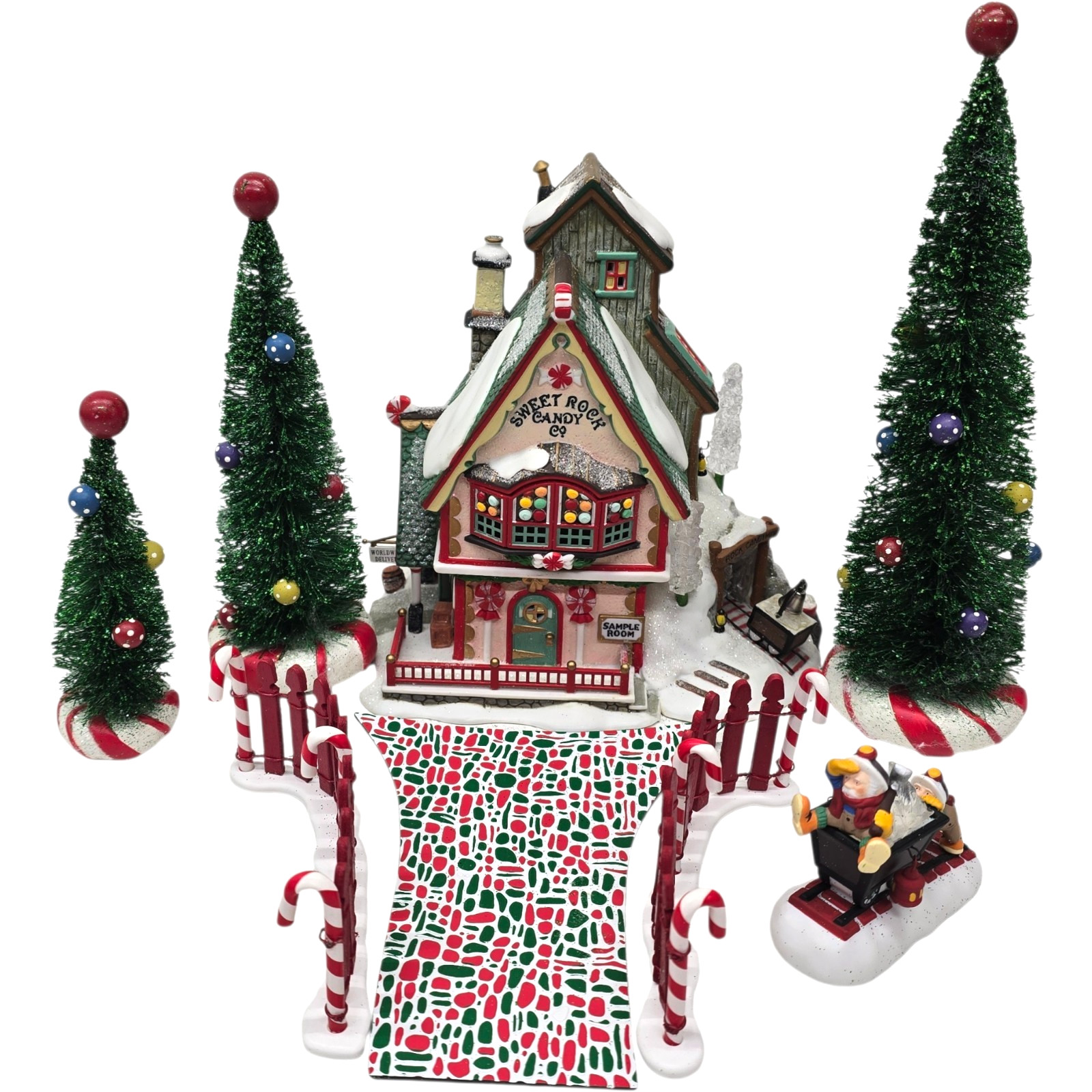 Department 56 North Pole Series Gift Set #56725 Sweet Rock Candy Co. Village
