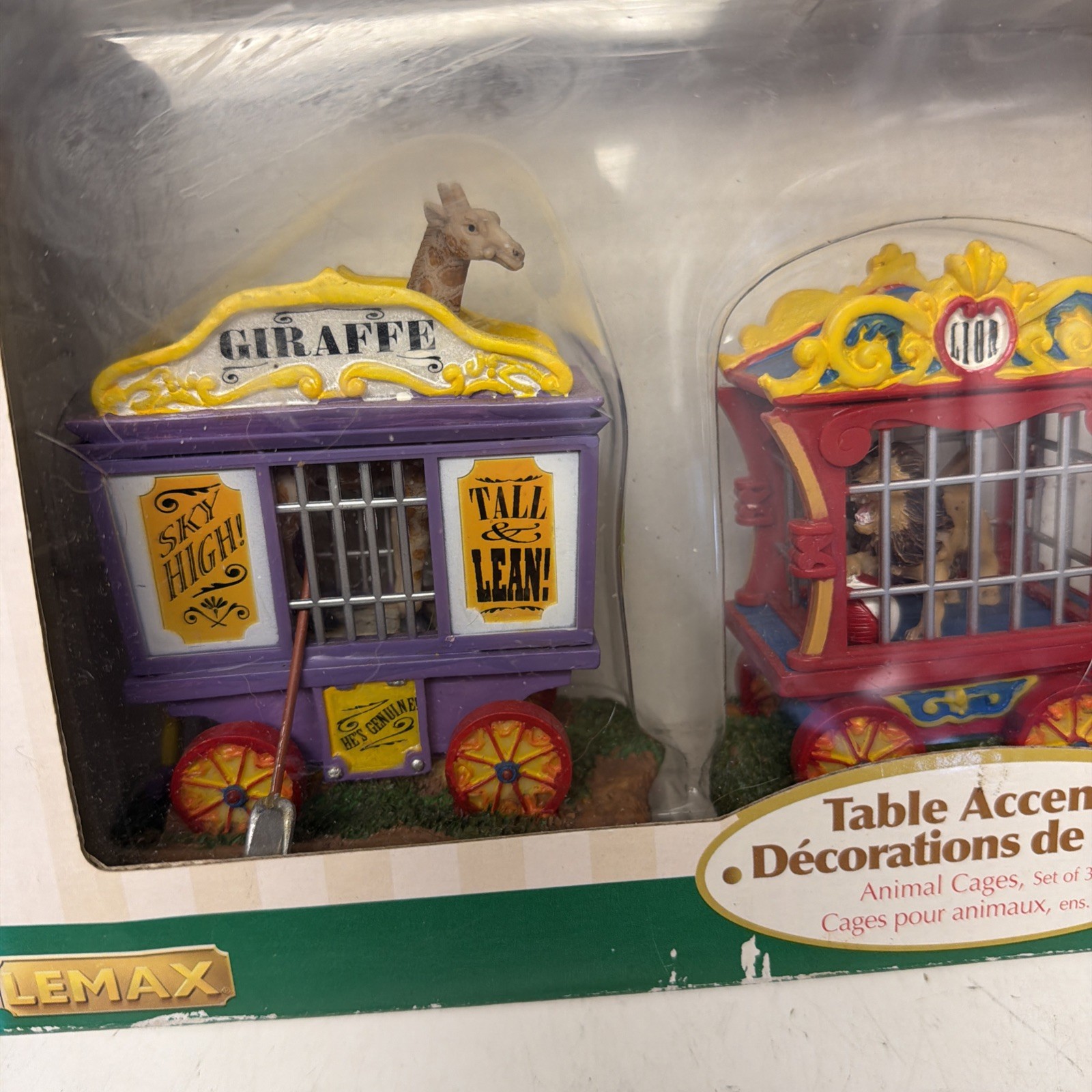 Vintage 2006 Lemax Village Collection Animal Cages Circus Wagons Table Accents