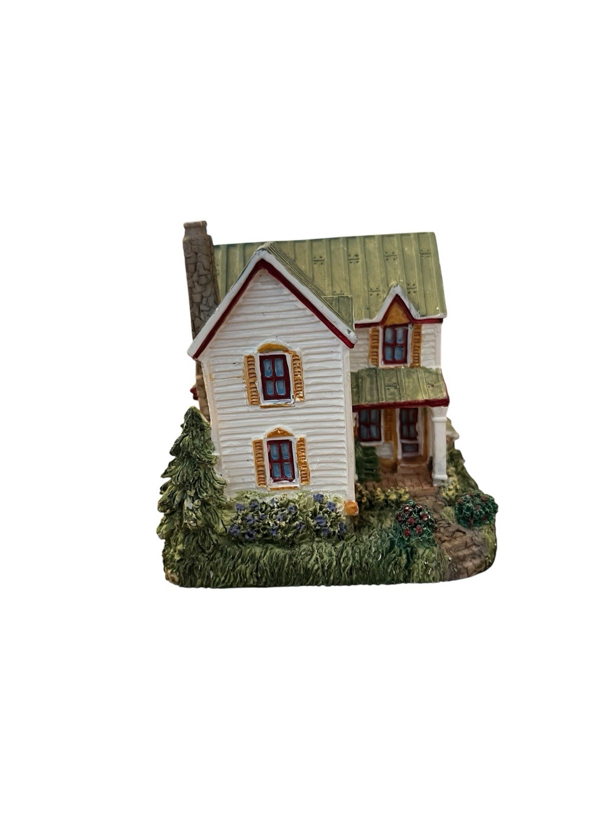 Lot of Miniature Holiday Village Buildings Houses International Resources 7 PC