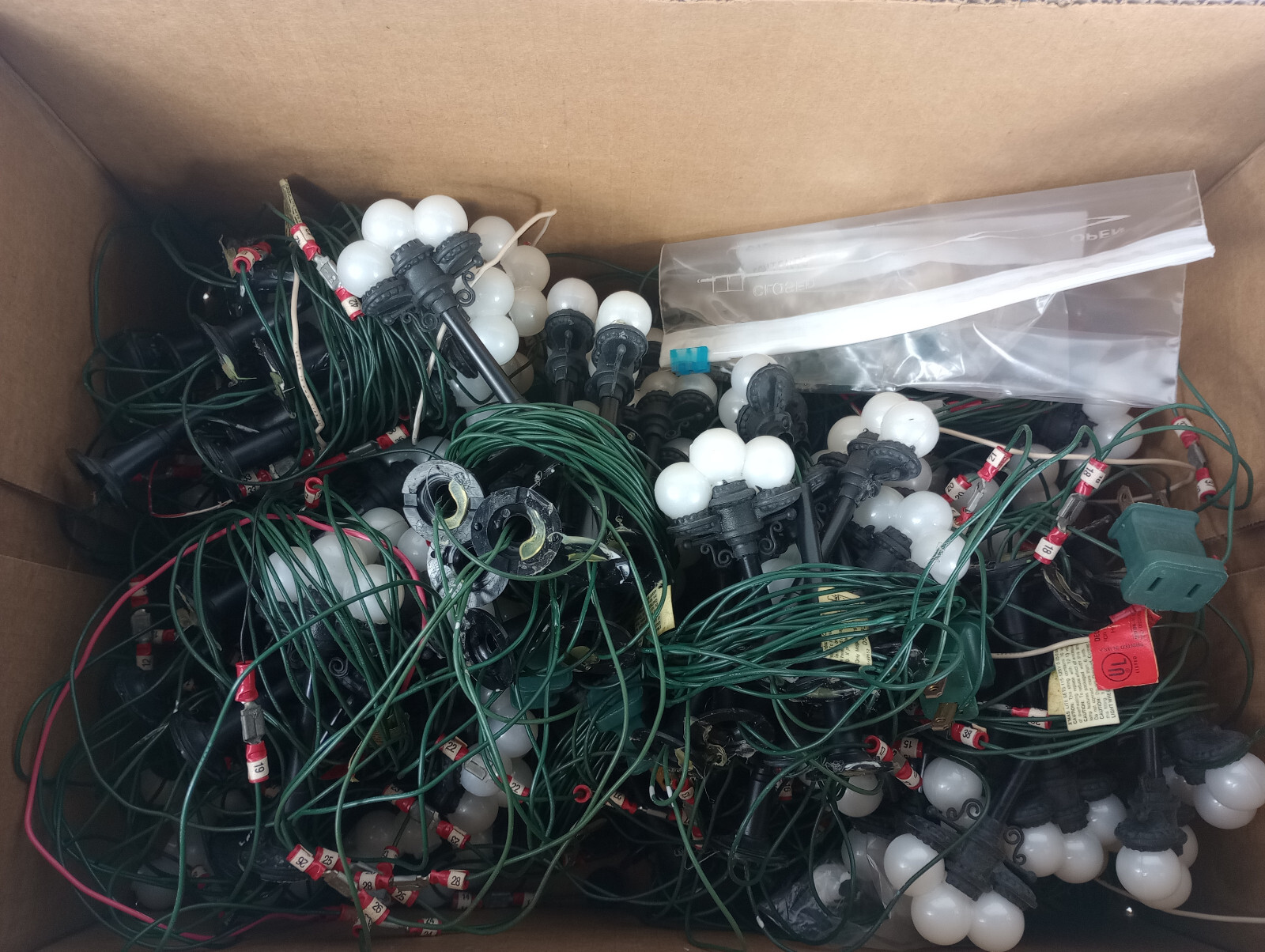 Lot of “Kurt S. Adler Old Fashioned Street Lights” Legal File Box Xmas Model