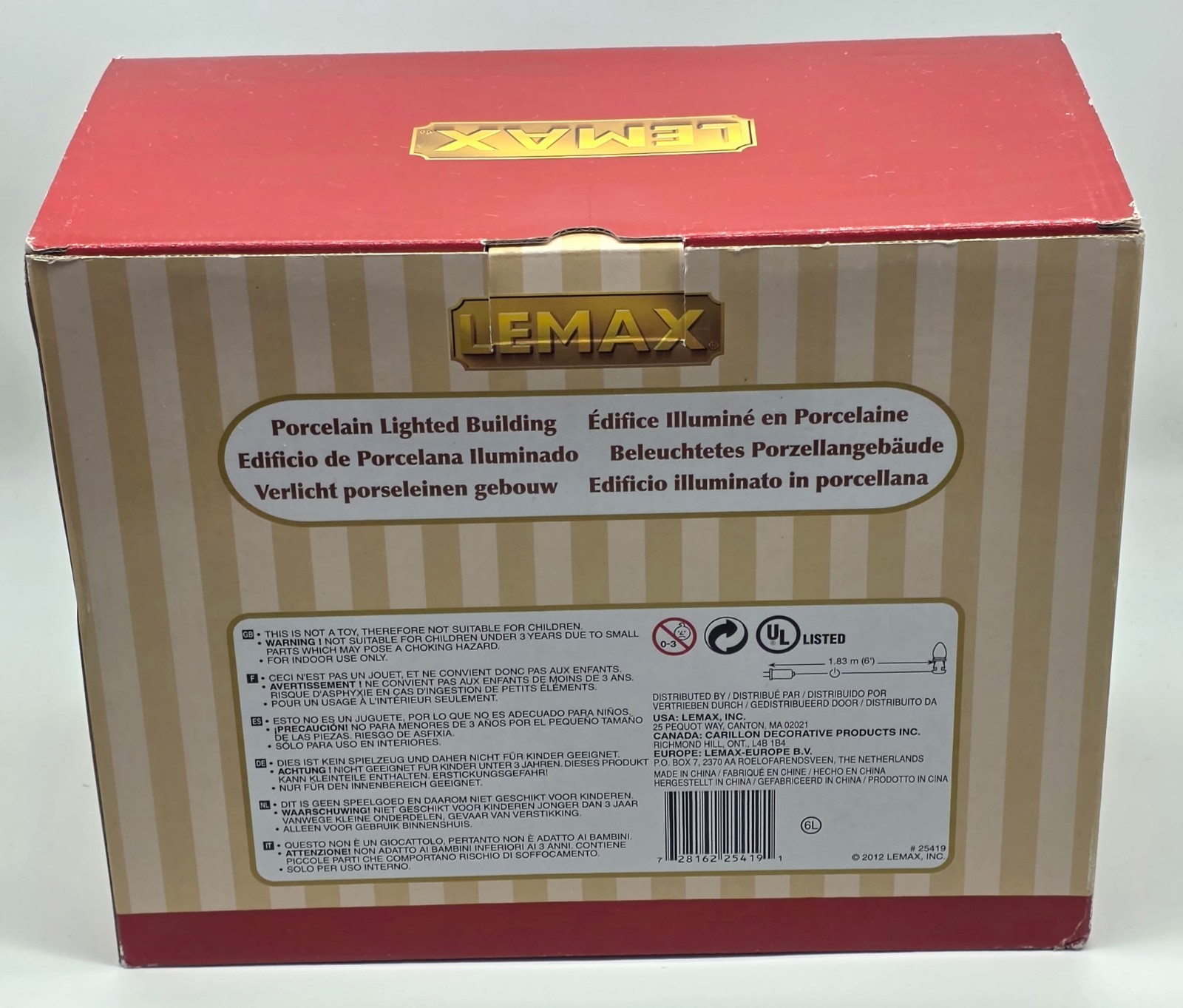 LEMAX 25419 Hobby House NIB Porcelain Lighted Building 2012