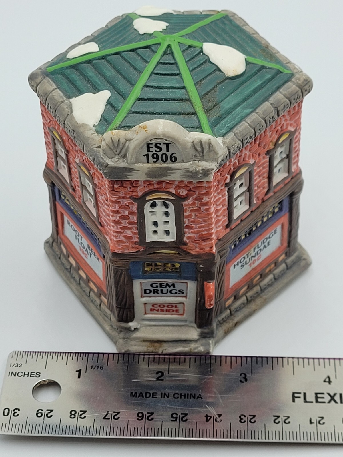 American Landmarks Collection Gem Drugs Christmas Vtg. 1994 Home Town America