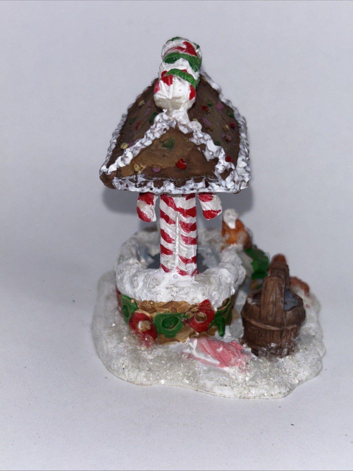 Vintage 2005 Gingerfrost Lane Christmas Village Accessories Wishing Well 3 Inch