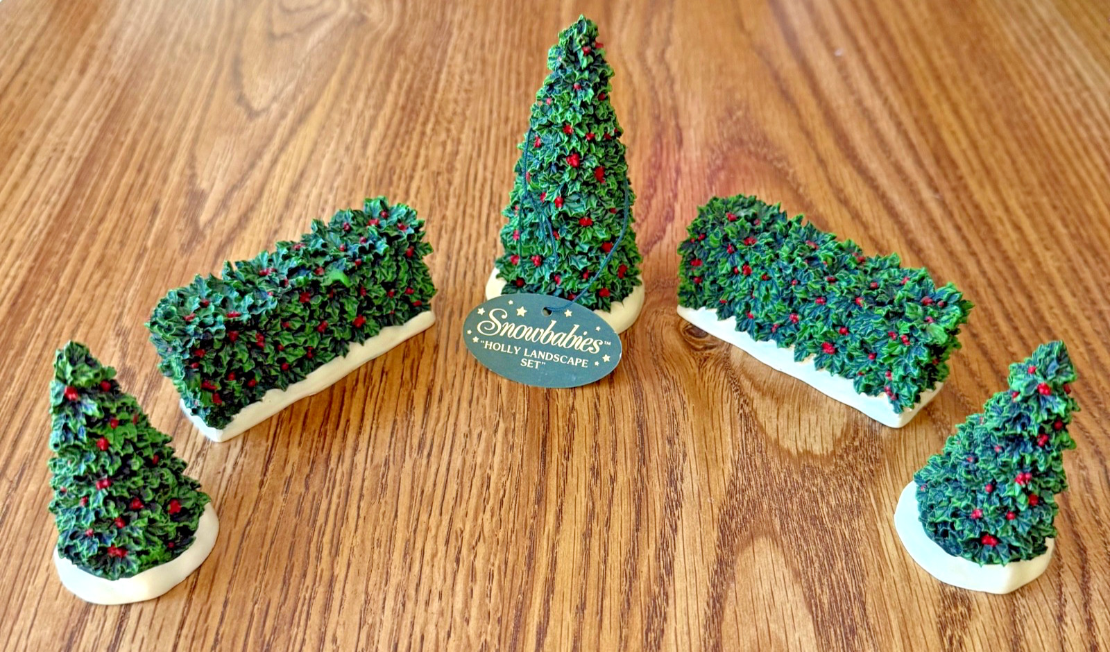 Dept 56 Snowbabies HOLLY LANDSCAPE SET of 5 – 69305 – NEW