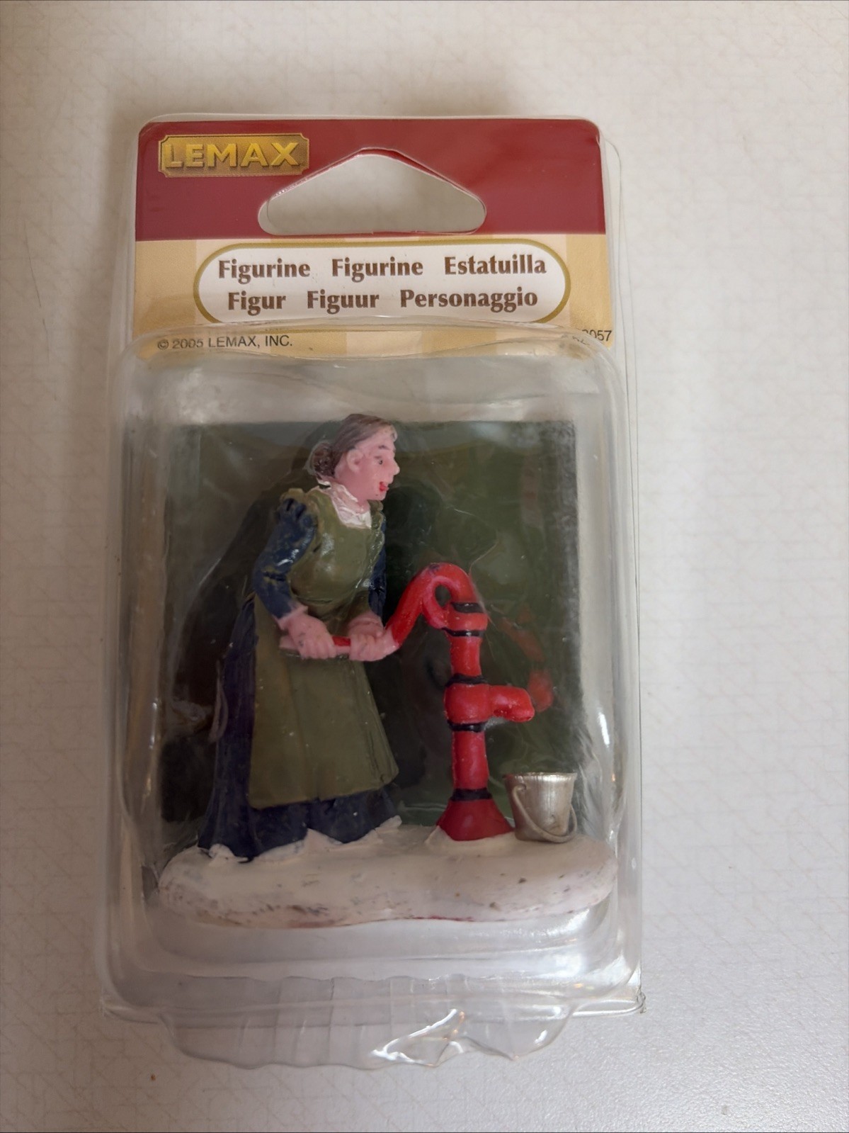 Vtg Lemax Figure- Woman At The Pump- 2.5 X 2” New In Box