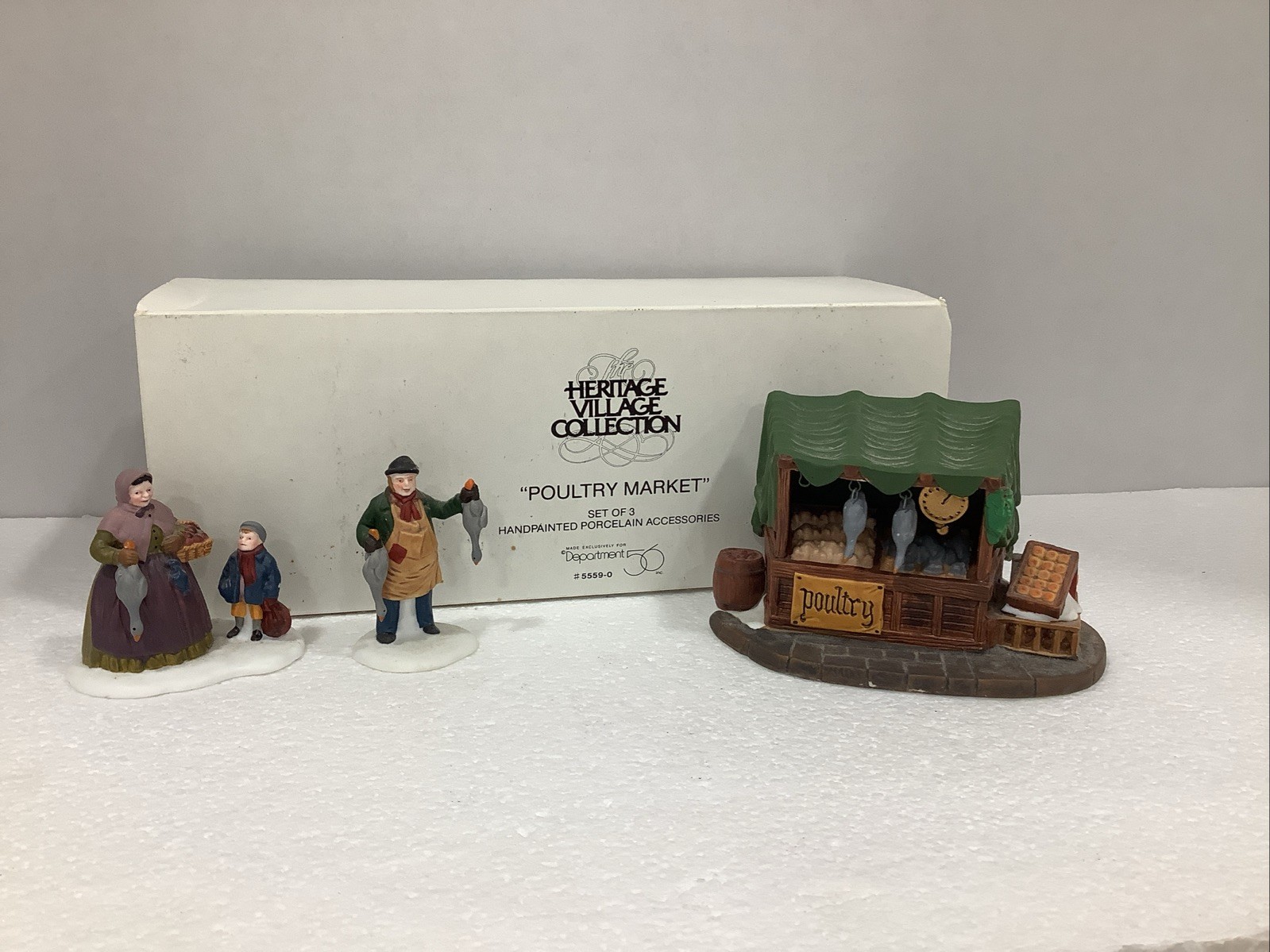 Department 56 Heritage Village Accessory #55590 Poultry Market Set Of 3