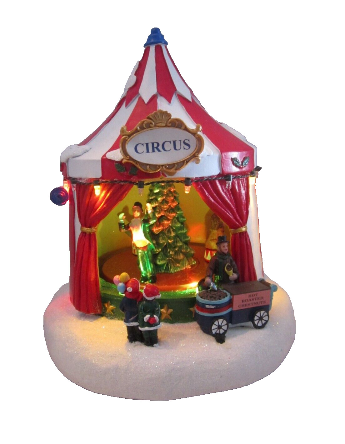 St. Nicholas Square CIRCUS Tent Illuminated Light & Motion. Holiday Village