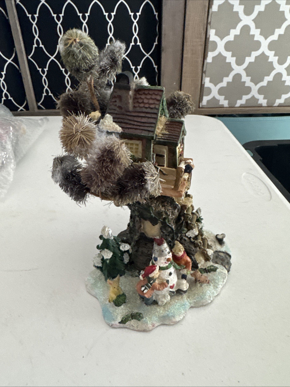 Christmas Village Tree House 7”