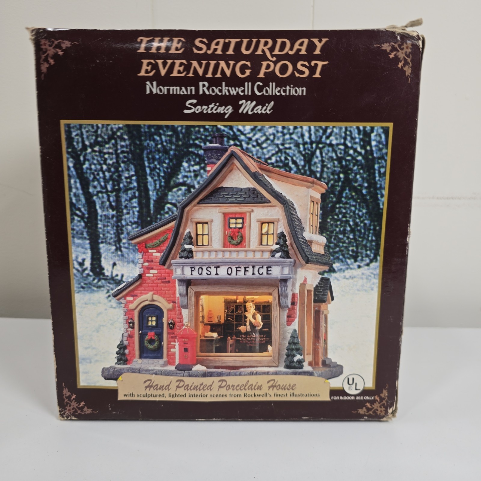 The Saturday Evening Post Norman Rockwell Collection SORTING MAIL Porcelain Hous