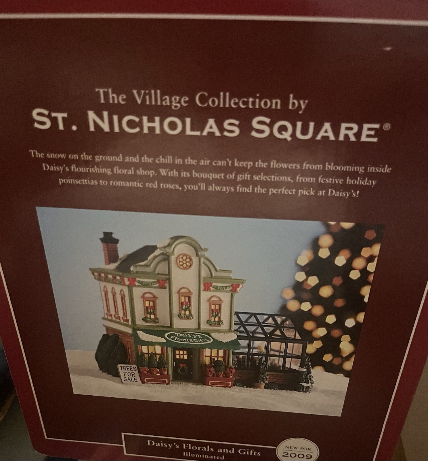 St Nicholas Square Village Collection Daisys Florals And Gifts Lighted Retired