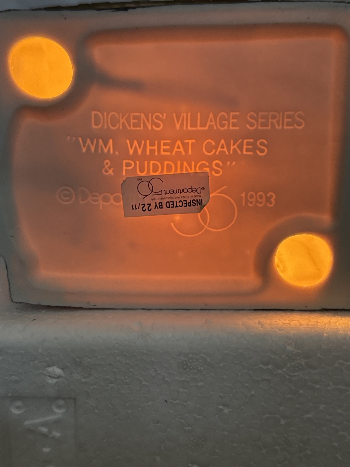 Dept 56 Dickens’ Village Heritage WM. WHEAT CAKES AND PUDDINGS Holliday