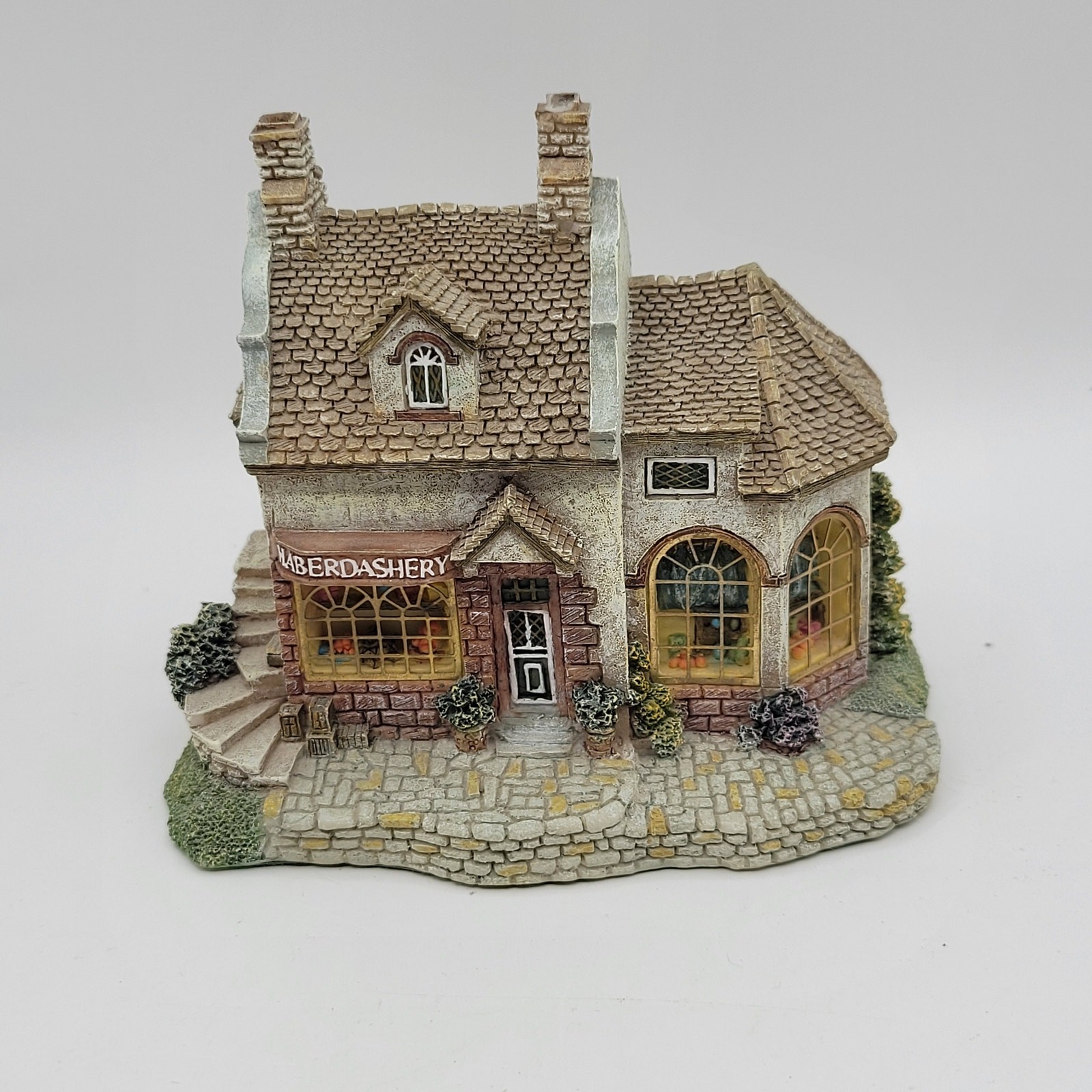 Haberdashery Resin Christmas Village Cottage Train Layouts Decor Avery 4×4 in