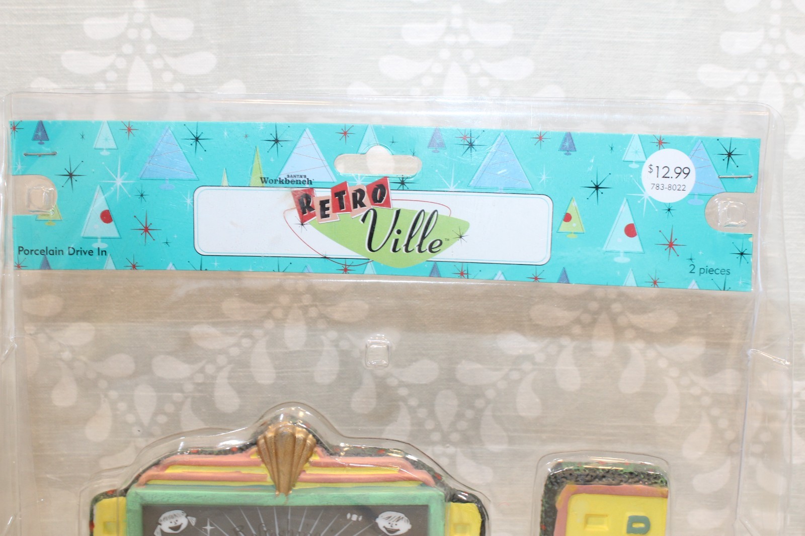 Vintage RetroVille Drive In Movie Village Accessory ~2005 Santa’s Workbench NOS