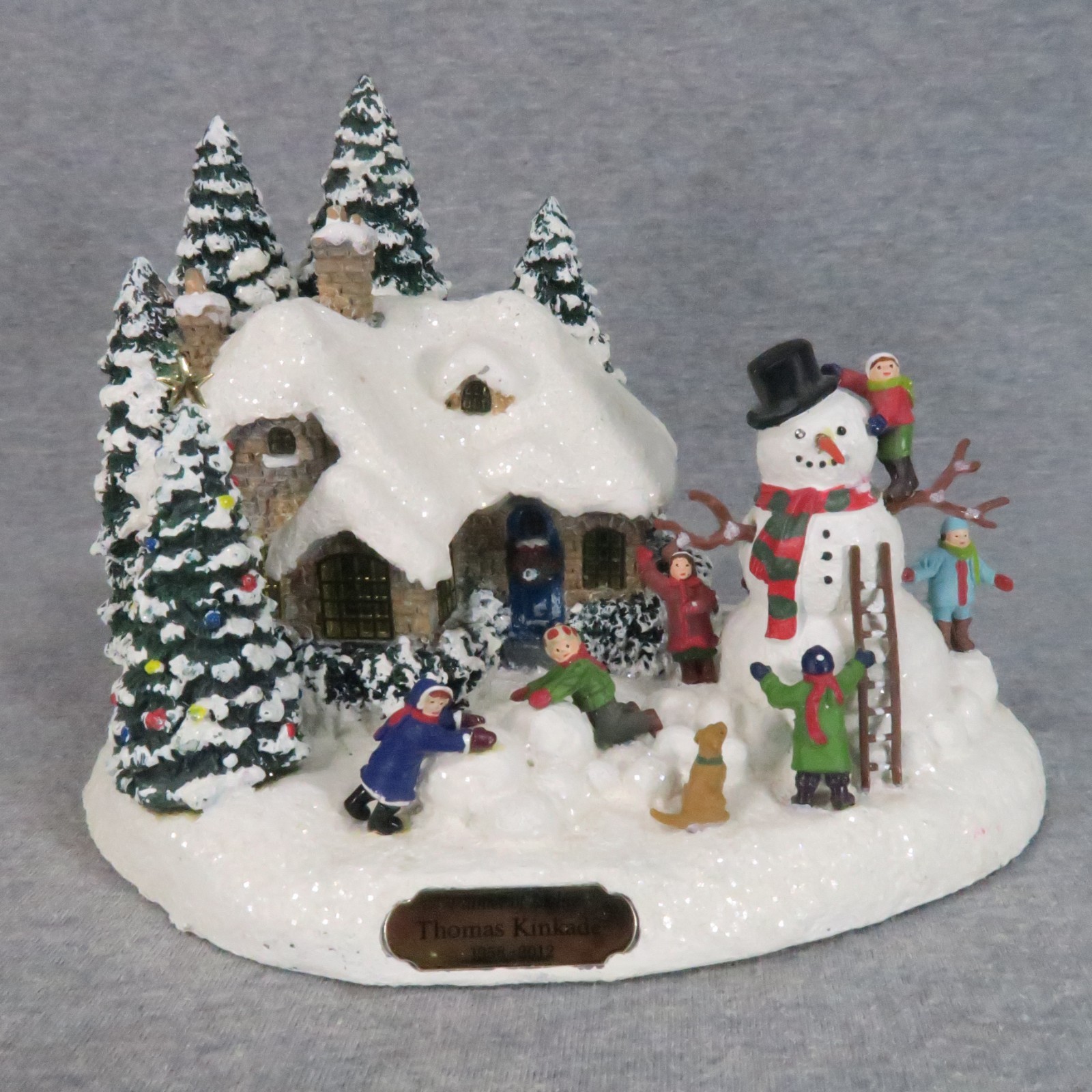 Thomas Kinkade Everett’s Cottage Light Up Christmas Village House Teleflora Gift