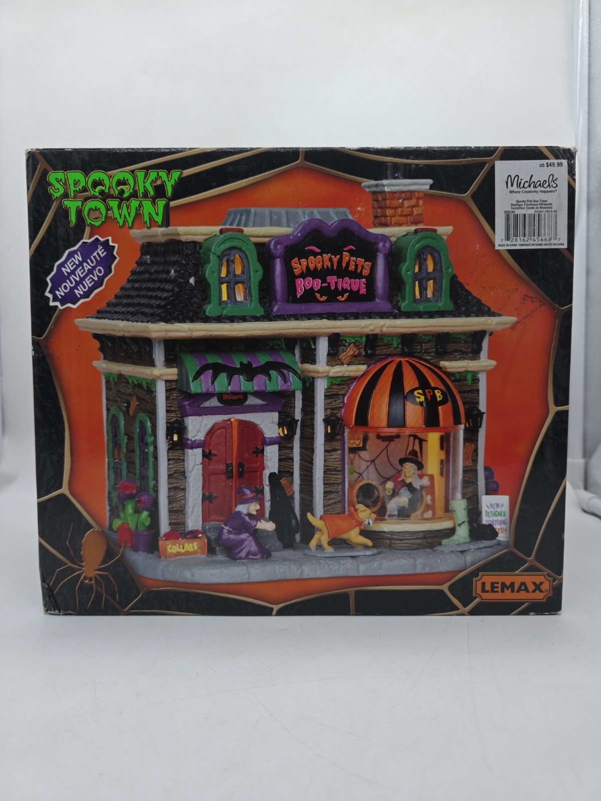 Lemax Spooky Town Pet Boo-tique Boutique Halloween Village Accent Read