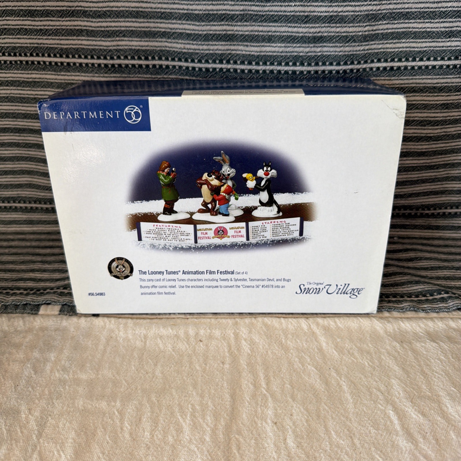 NIB Department 56-Snow Village – Looney Tunes Anim.Film Festival set of 4- 54983
