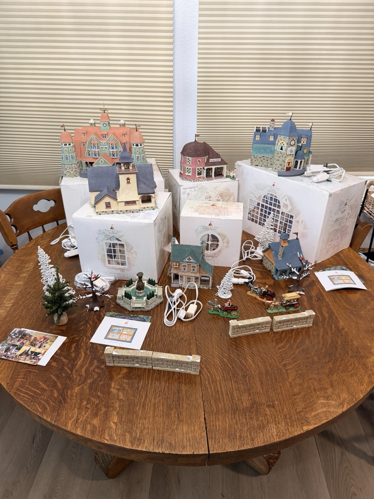 Dept 56 Seasons Bay First Edition Lot Of 5 Buildings + Accessories