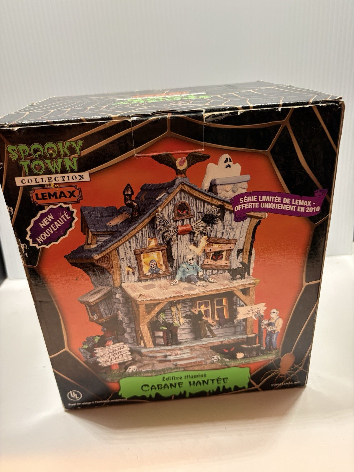 RARE Lemax Spooky Town Haunted Cabin 2010 Limited Edition With Box! Complete