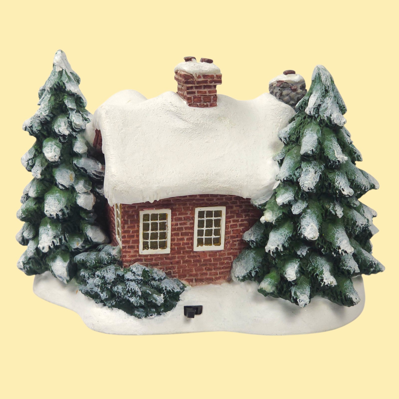 Thomas Kinkade A Village Christmas 2002 Lighted Cottage Snowman House Teleflora