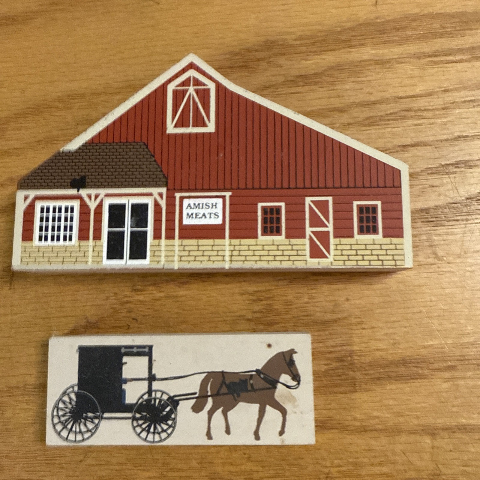 The Cat’s Meow Vintage Amish Craftsmen Series 1994 Amish Meats & Horse & Buggy
