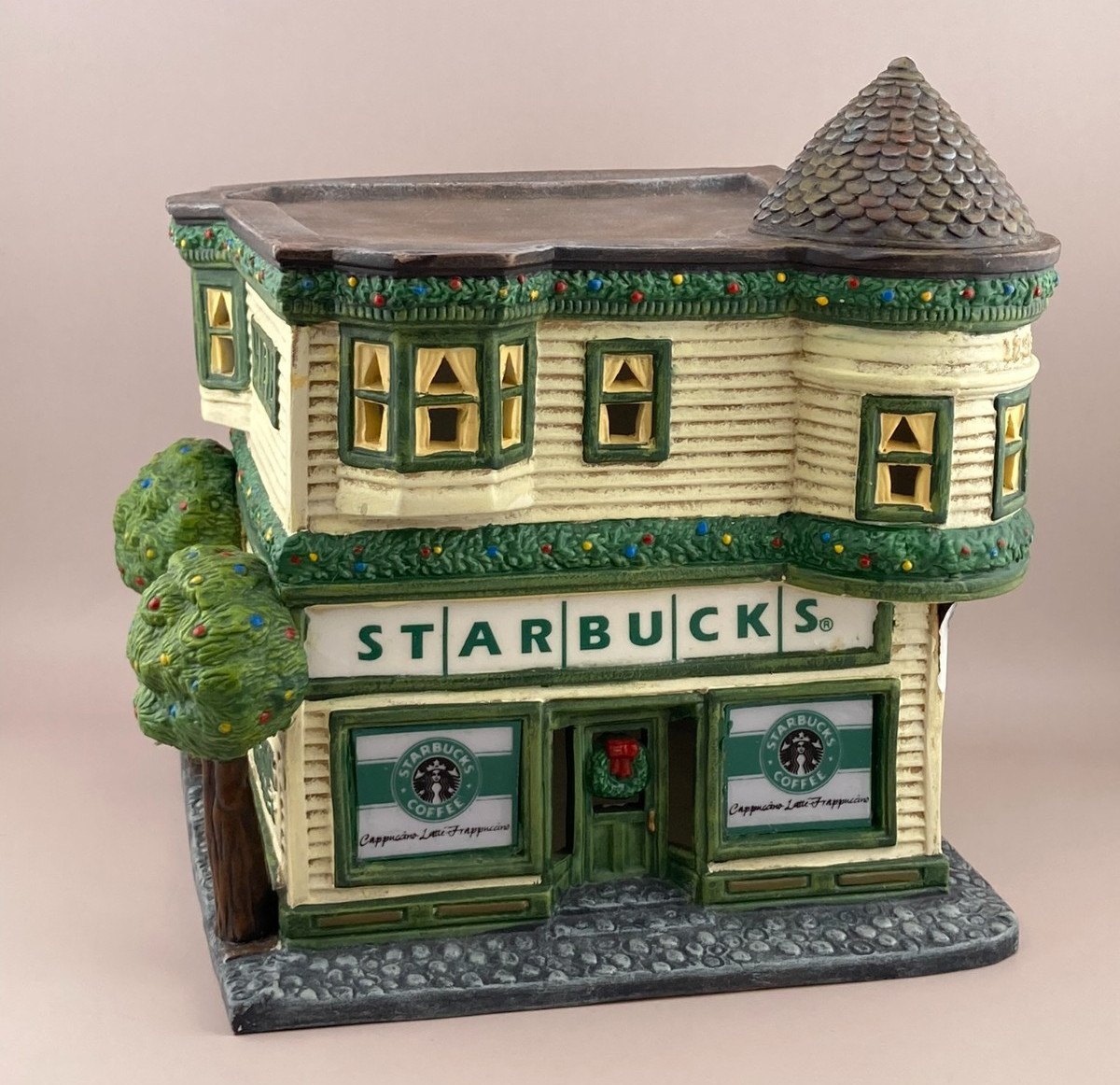VTG Starbucks 1998 Original Lighted Neighborhood Store Christmas House NO LIGHT*