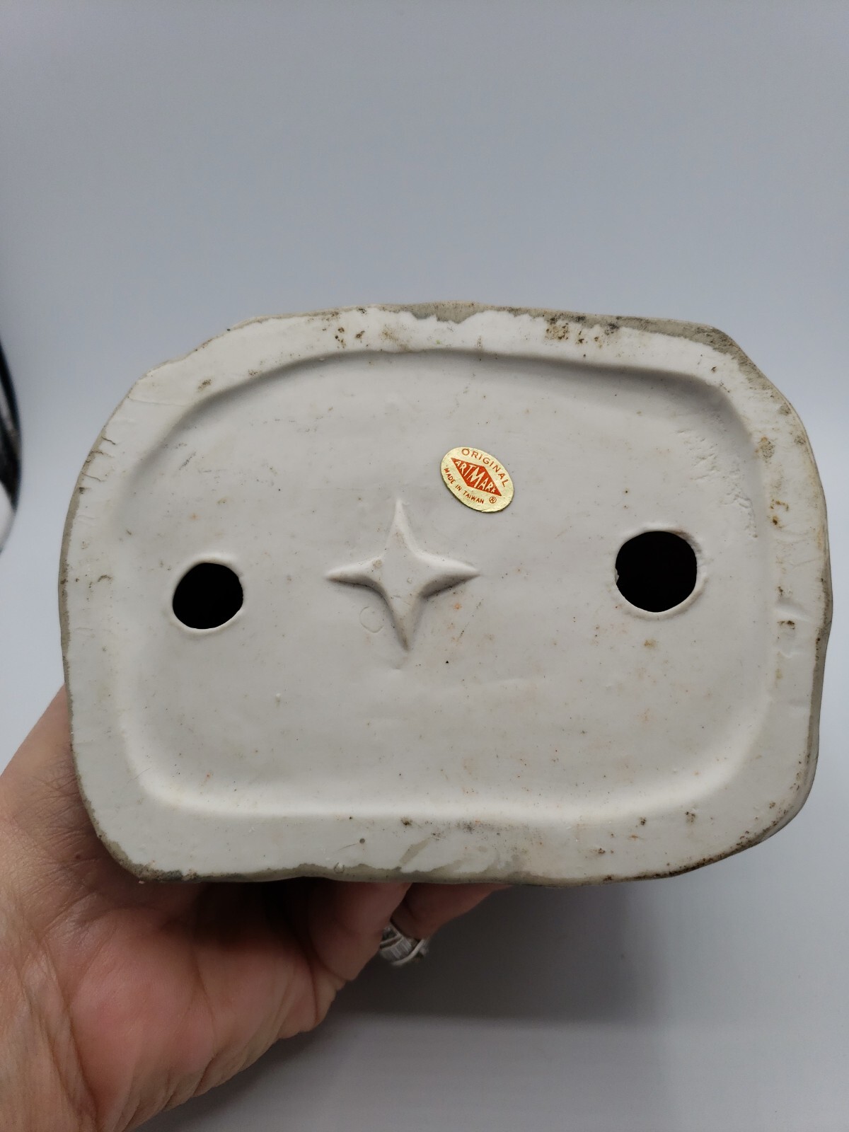 Vintage Artmark Haunted House With Ghosts Pumpkins Owl Ceramic Halloween Taiwan