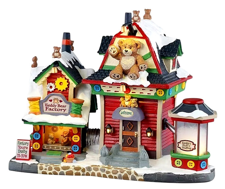 Lemax Caddington Village Teddy Bear Factory Adorable LED Lit Collectible #55312