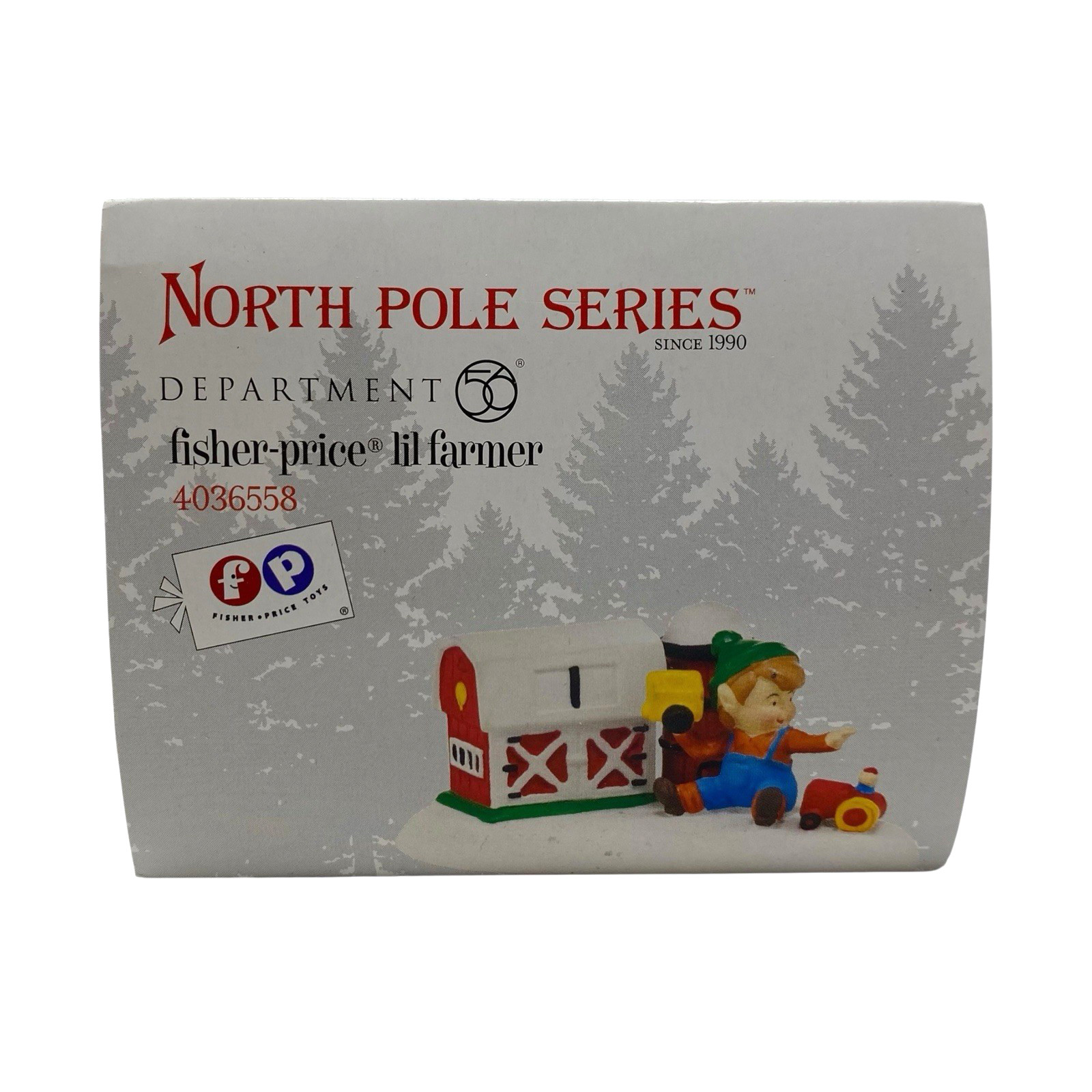 Dept 56 Fisher Price Lil Farmer North Pole Series 4036558 Elf Farm 2014 NEW
