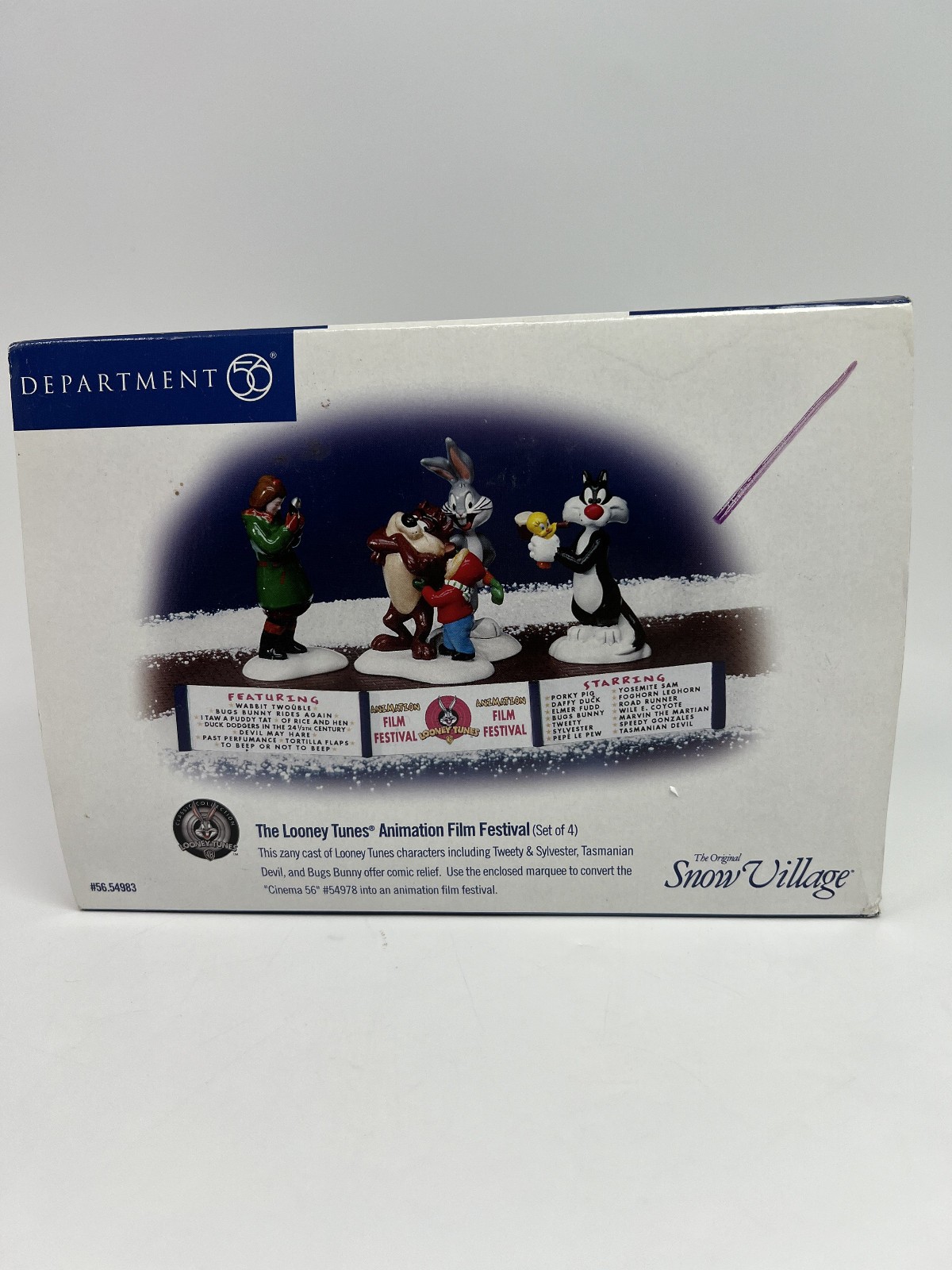 Dept 56 Looney Tunes Animation Film Festival Christmas Snow Village #56.54983