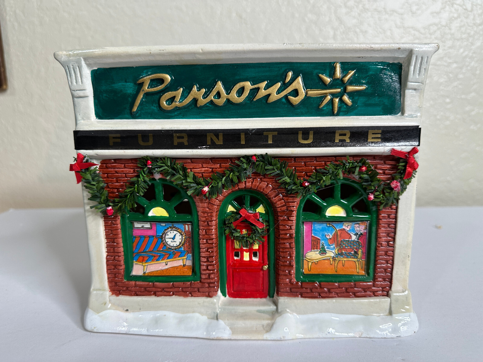 Vintage SEASONAL SPECIALTIES FURNITURE LIGHTED CHRISTMAS VILLAGE
