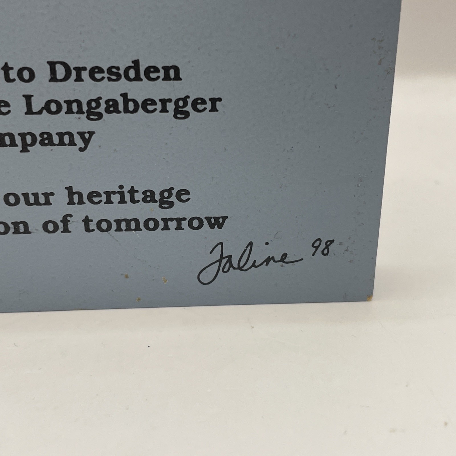 The Cat’s Meow Welcome to Dresden The Longaberger Company 1994