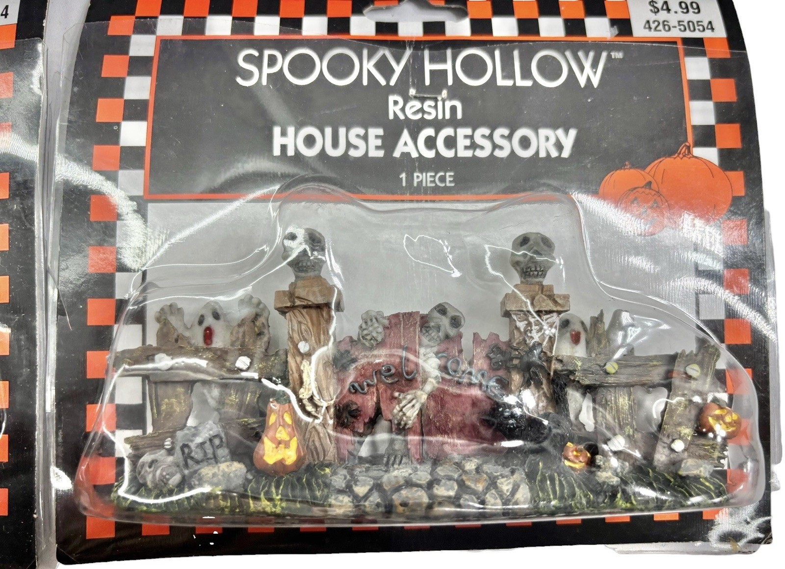 Spooky Hollow Halloween Village Accessories Lot of 3 NIP Resin Pumpkin Cemetery