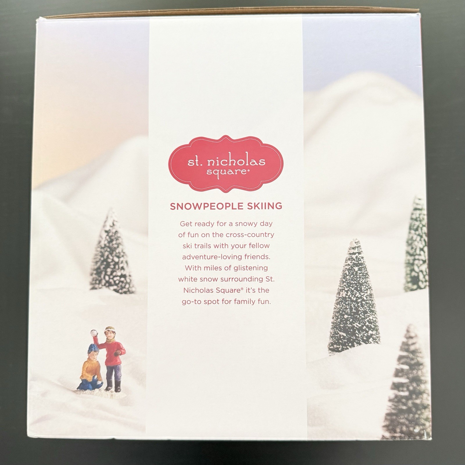 St. Nicholas Square SKATING SNOWPEOPLE SKIING Animated Christmas Village TESTED