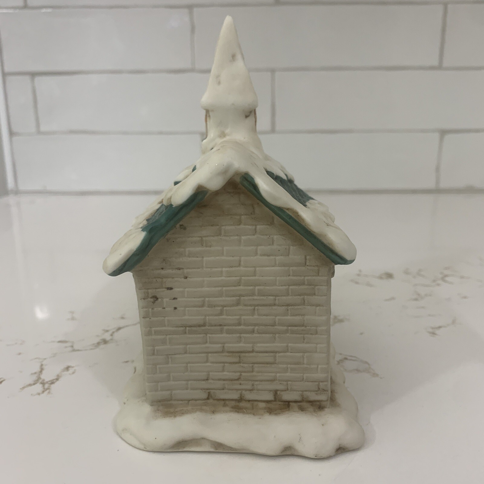 Vintage Holiday Home Colonial American Porcelain Church Christmas Village Taiwan