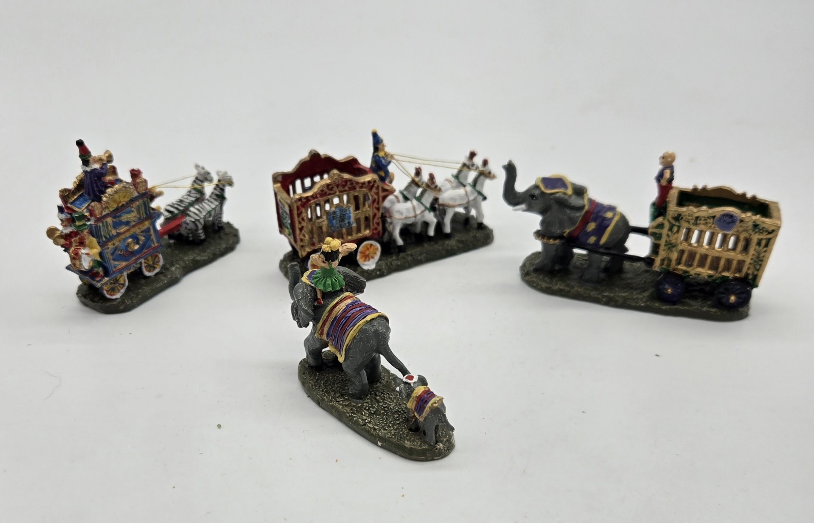 International Resourcing Services IRC Resin Circus Train Figurines Set Of 4.