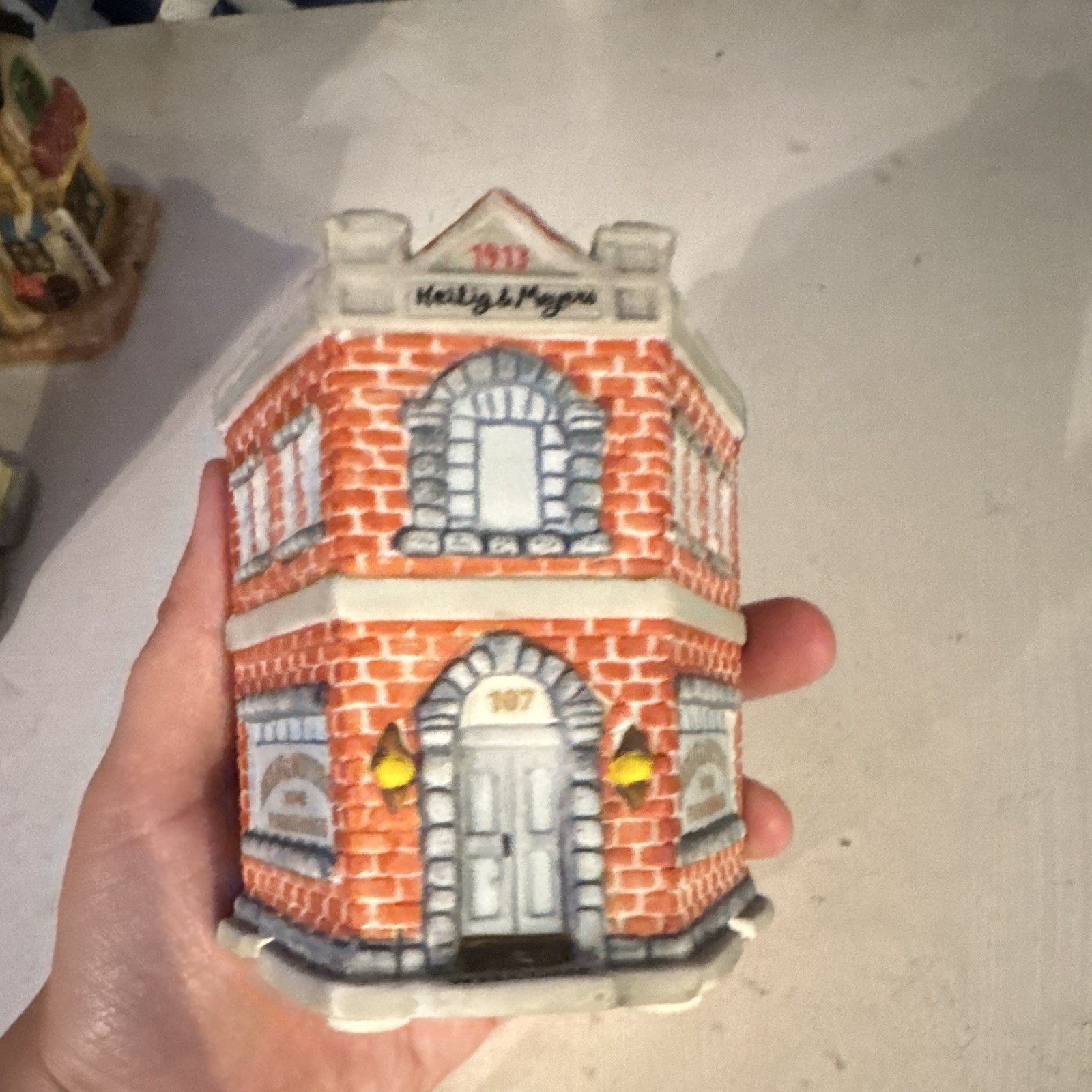 American Landmarks Collection 1992-94Painted Ceramic Christmas Village Buildings
