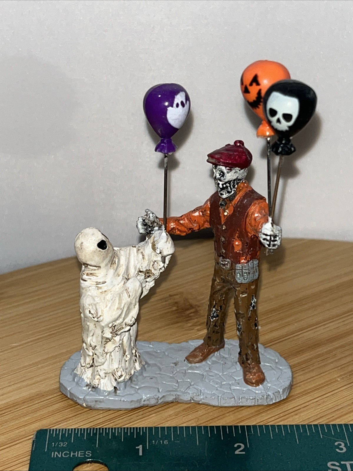 BOOLLOON Balloon SELLER Zombie Ghost LEMAX SPOOKY TOWN Halloween Retired 02800