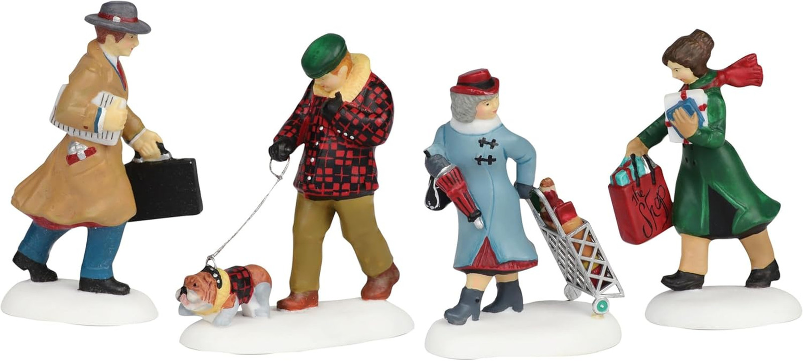 Christmas in the City Village Accessories Busy Sidewalks Figurine Set, 2.5 Inch,
